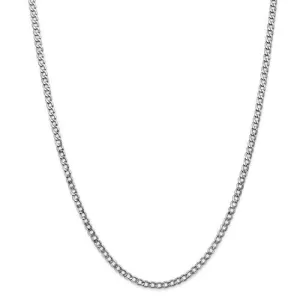 14KT Gold 3.35MM Semi Solid Curb Chain Necklace - 4 Lengths