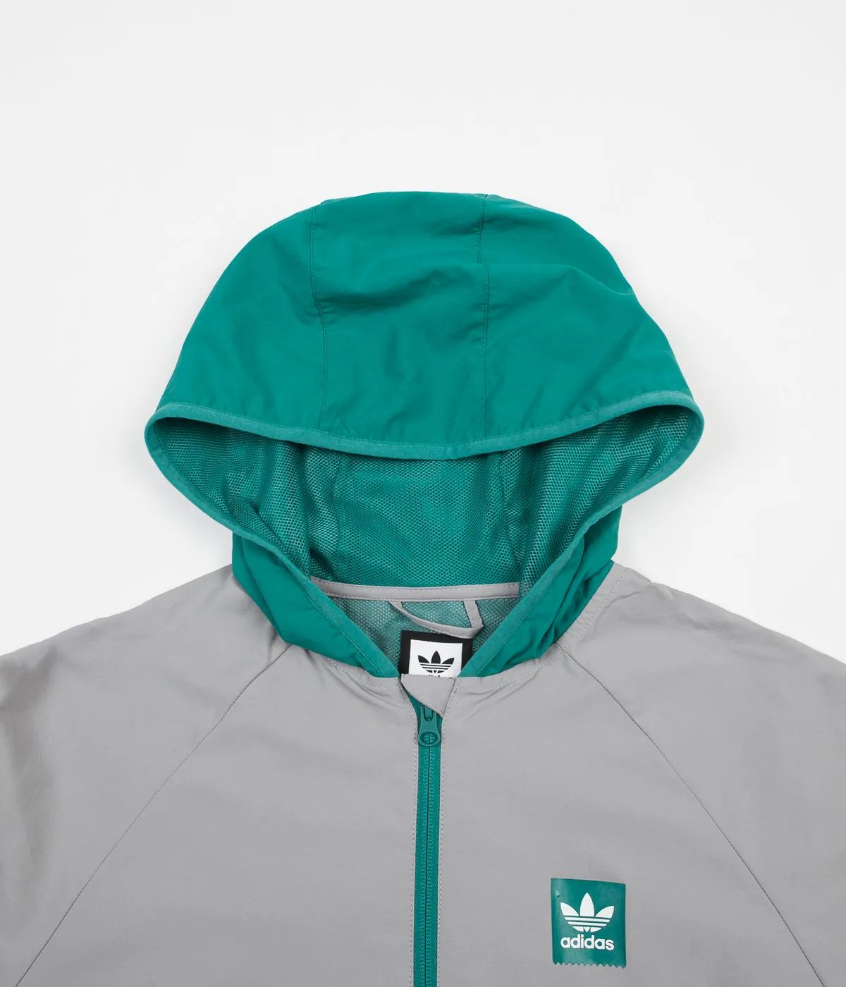 Adidas Dekum Packable Jacket - Light Granite / Active Green