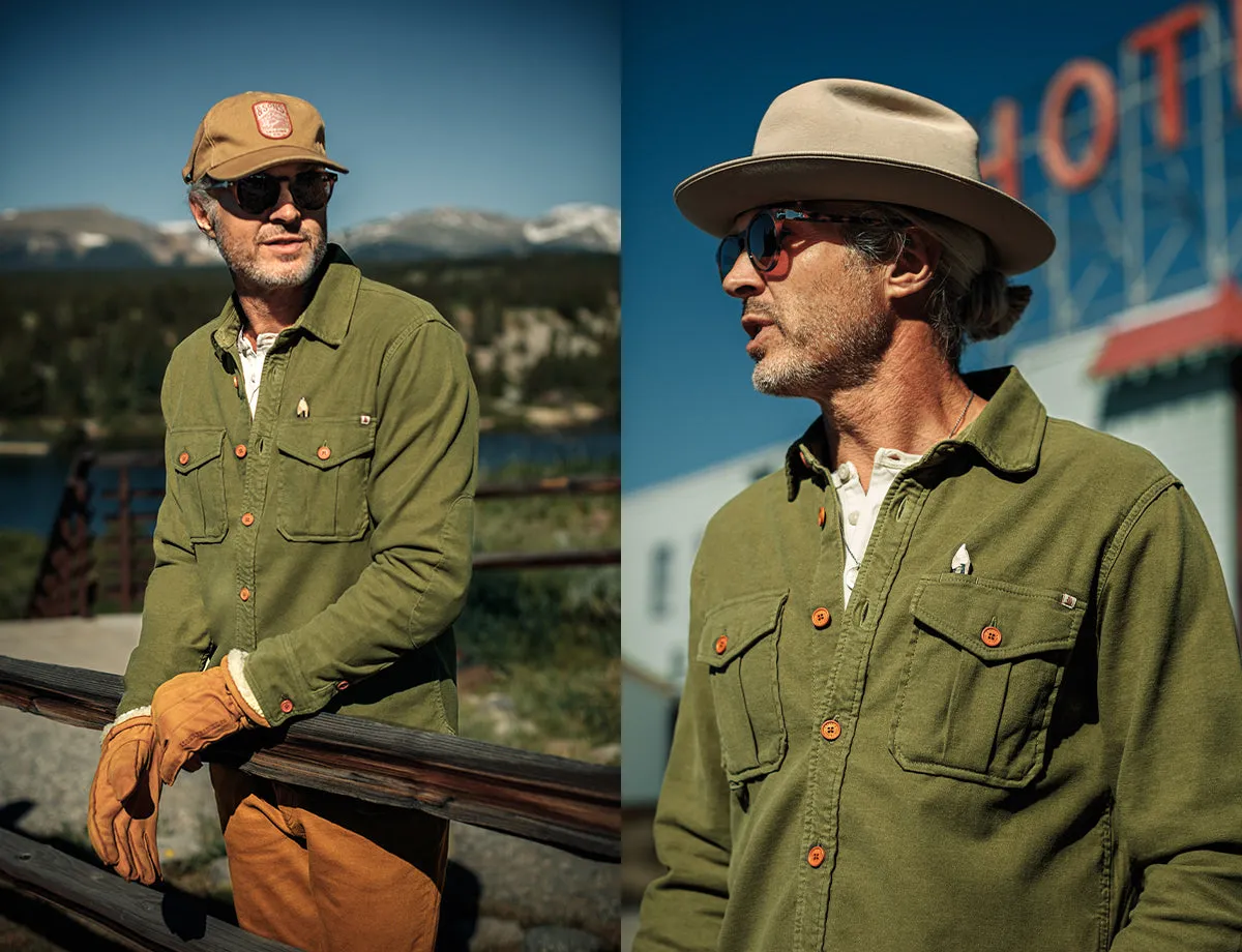 &SONS Lichen Moleskin Shirt Army Green