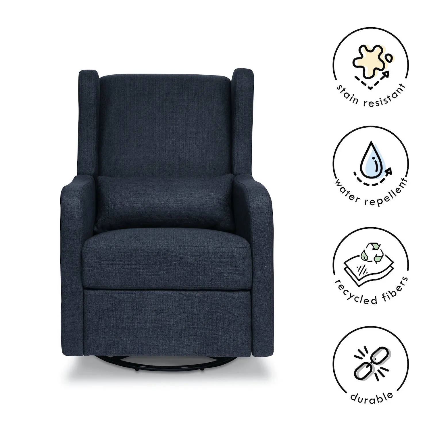 Arlo Recliner and Swivel Glider in Water Repellent & Stain Resistant Fabric