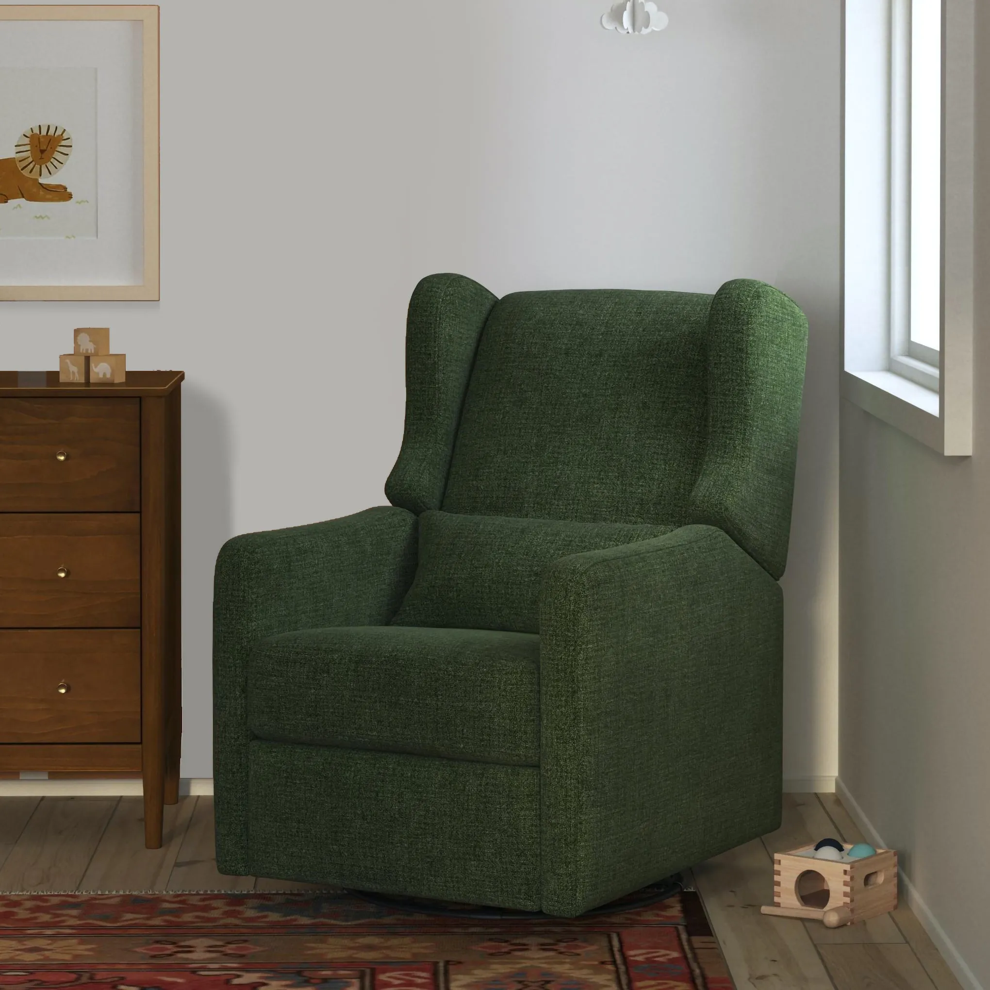 Arlo Recliner and Swivel Glider in Water Repellent & Stain Resistant Fabric