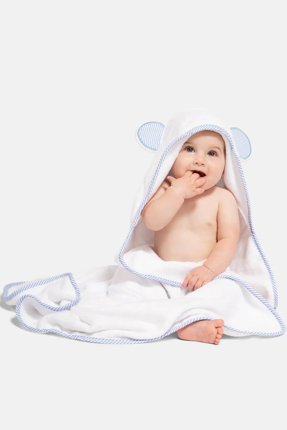 Baby Hooded Bath Towel and Wash Mitten Set with Gift Box