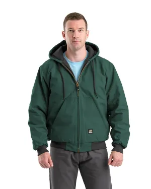 Berne Apparel Mens Heritage Duck Hooded Active Green 100% Cotton Cotton Jacket