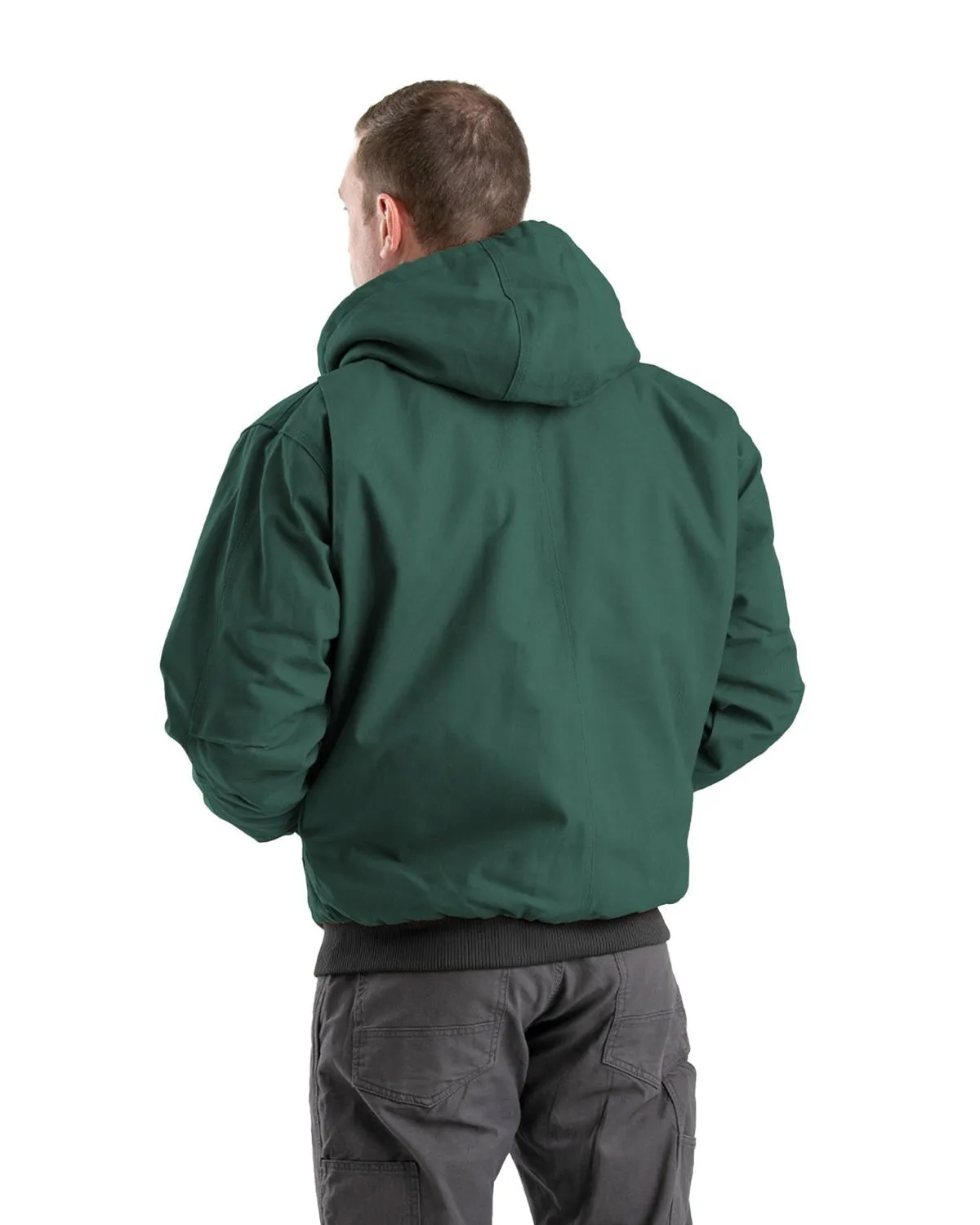 Berne Apparel Mens Heritage Duck Hooded Active Green 100% Cotton Cotton Jacket