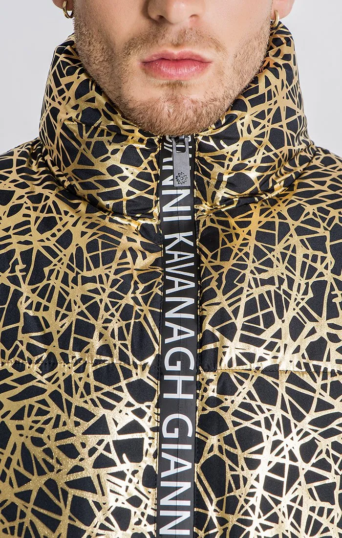 Black And Gold Apocalypse Puffer Coat