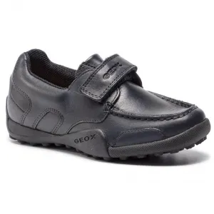 Black leather moc with velcro  school shoe J Snake