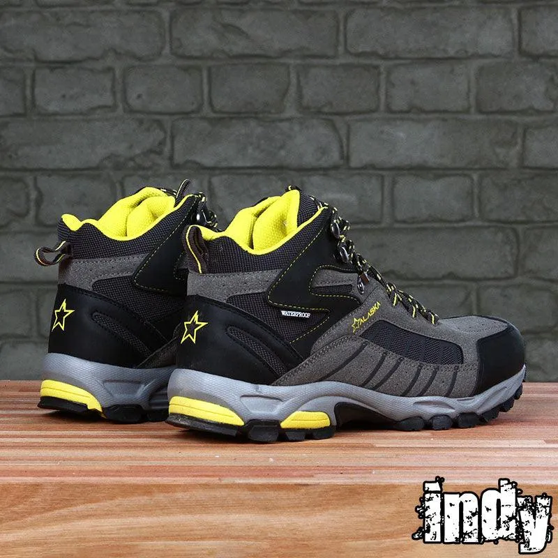 Botas Alaska Llaima Waterproof Trekking Gris Amarillo