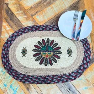 Braided Jute Table Mats, Design #13