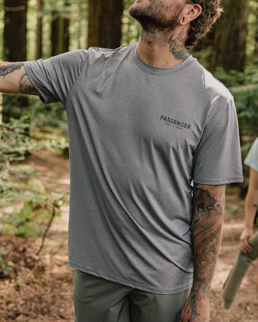 Calling Active Recycled T-Shirt - Grey Marl