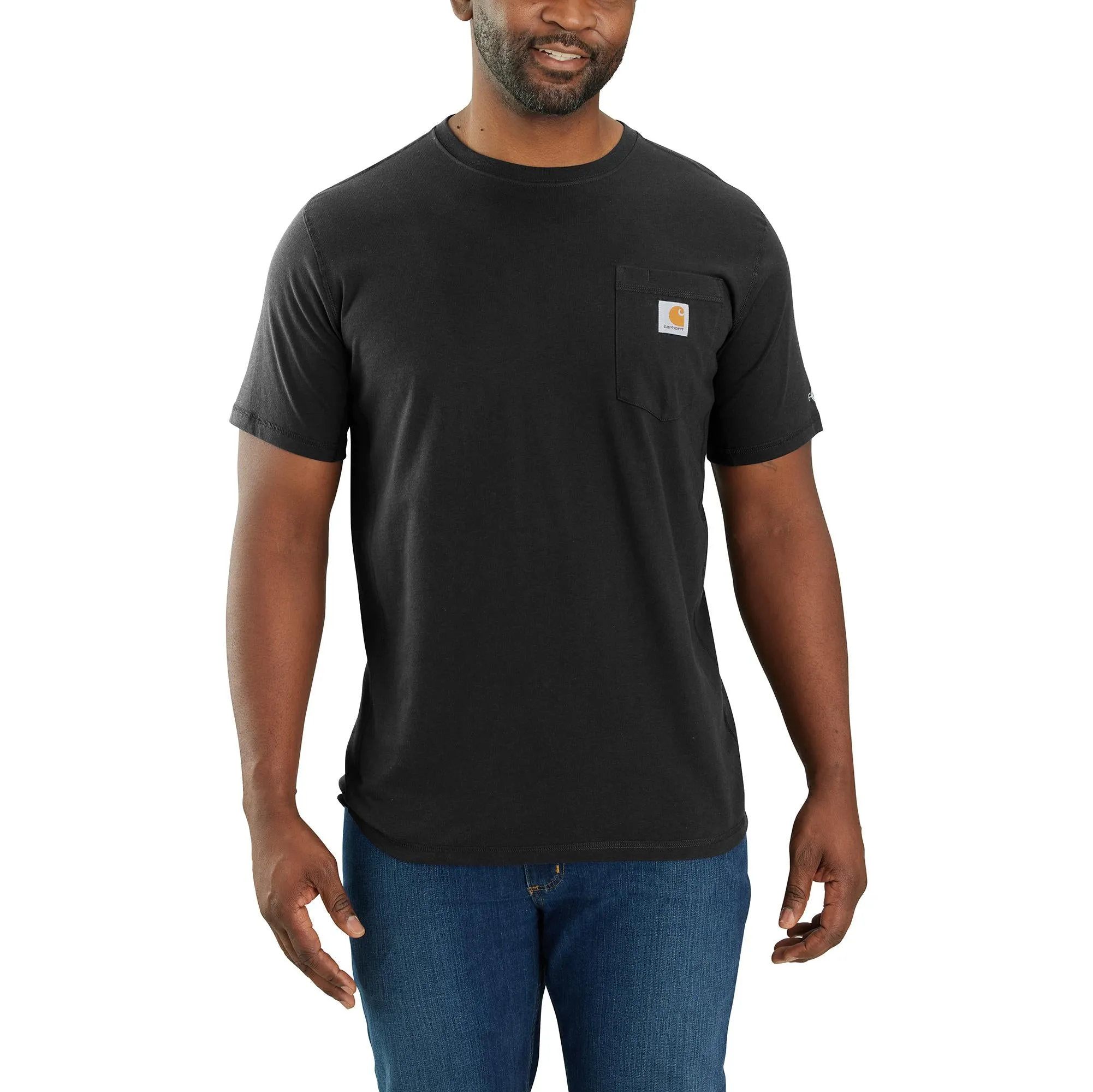 Carhartt Men's Force® Relaxed Fit Midweight Short Sleeve Pocket Tee_Black