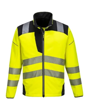 Class 3 Portwest Vision Hi-Vis Yellow/Black Softshell Jacket