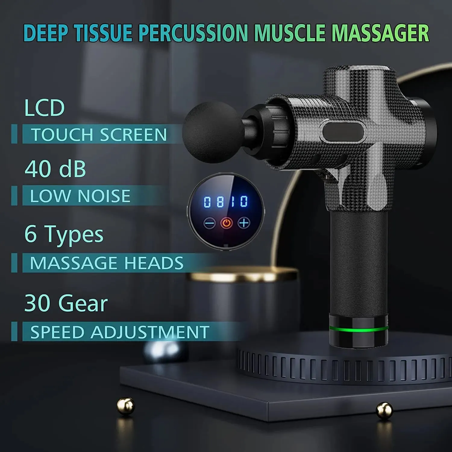 Deep Tissue Massage Gun - Portable Facial Muscle Massager