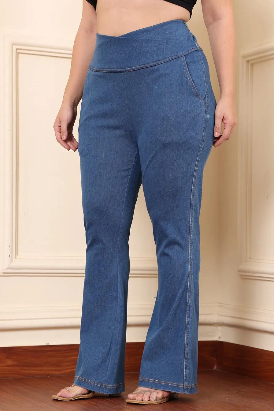 Denim Flared Pants