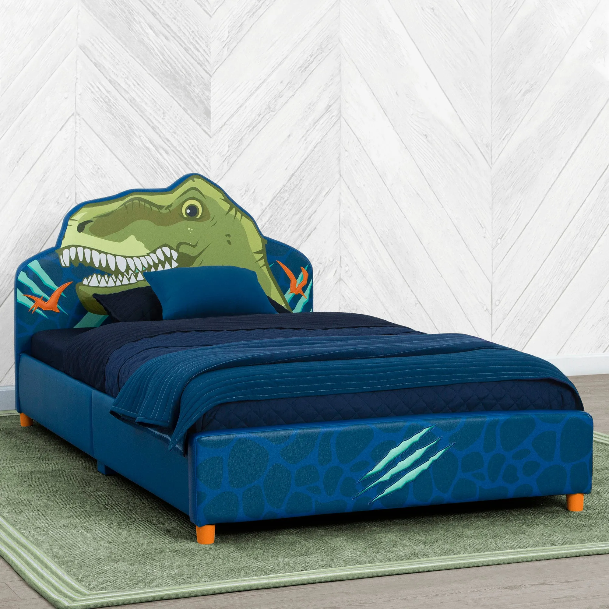 Dinosaur Upholstered Twin Bed