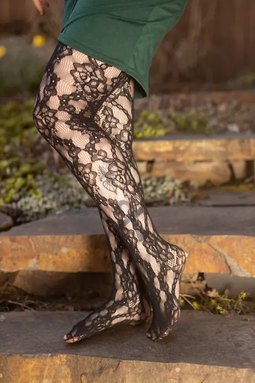 Floral Chains Net Tights