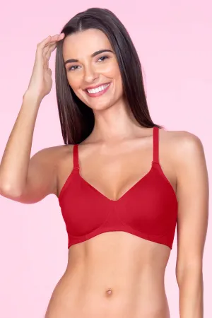 Fresh Aloe Finish Cotton Non-Padded Non-Wired Bra - Tiger Lily