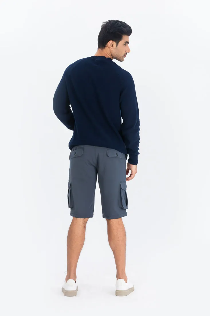 Grey All Weather Stretch Cargo Shorts