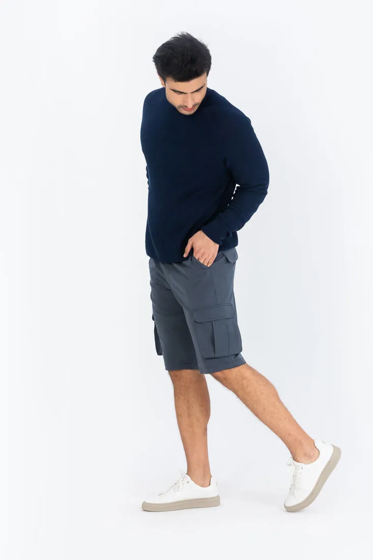 Grey All Weather Stretch Cargo Shorts