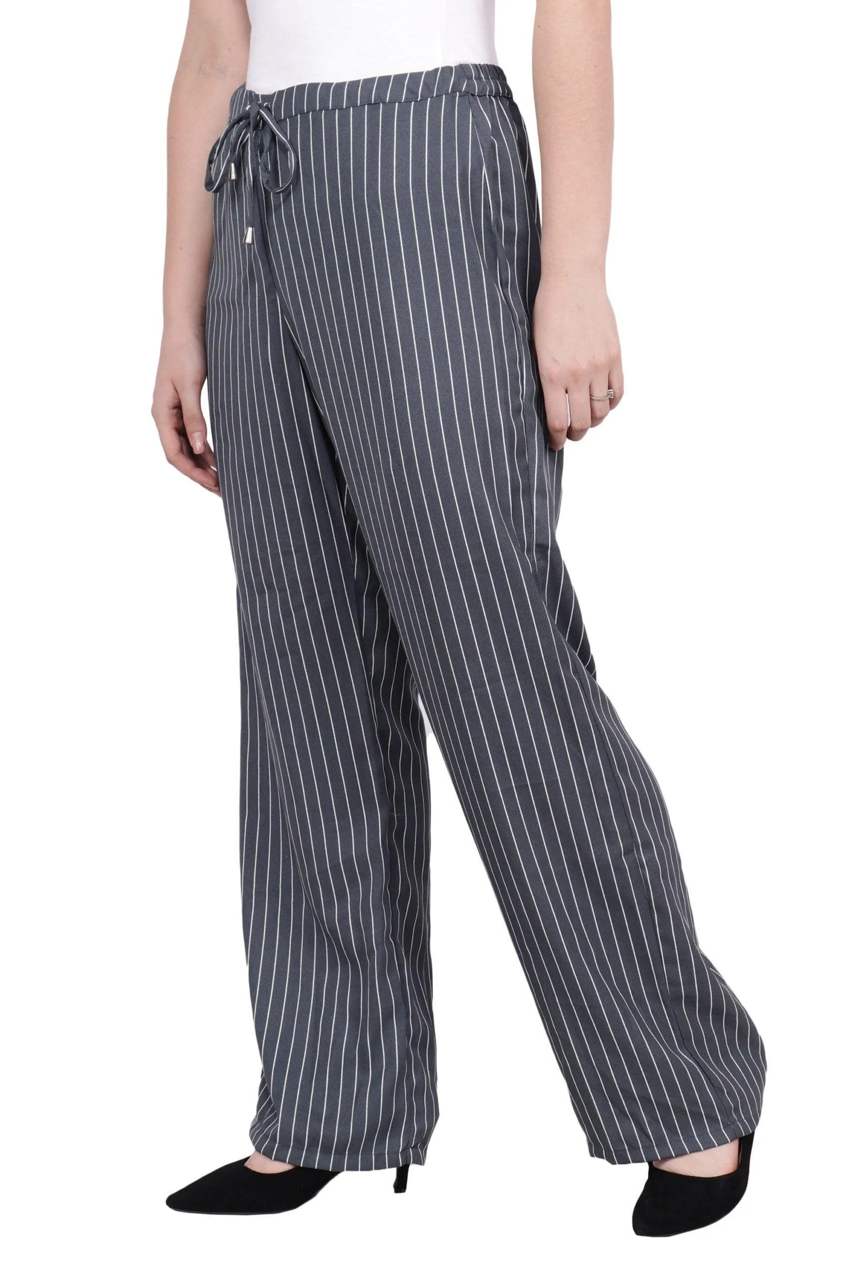 Grey Striped Pants