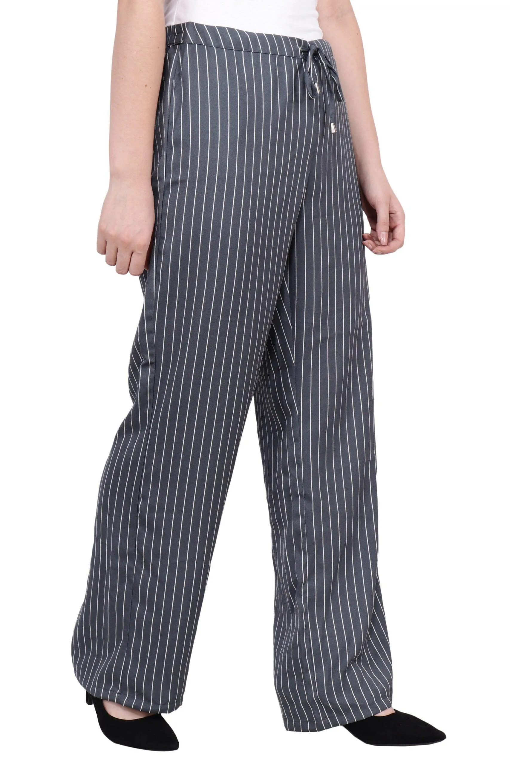 Grey Striped Pants