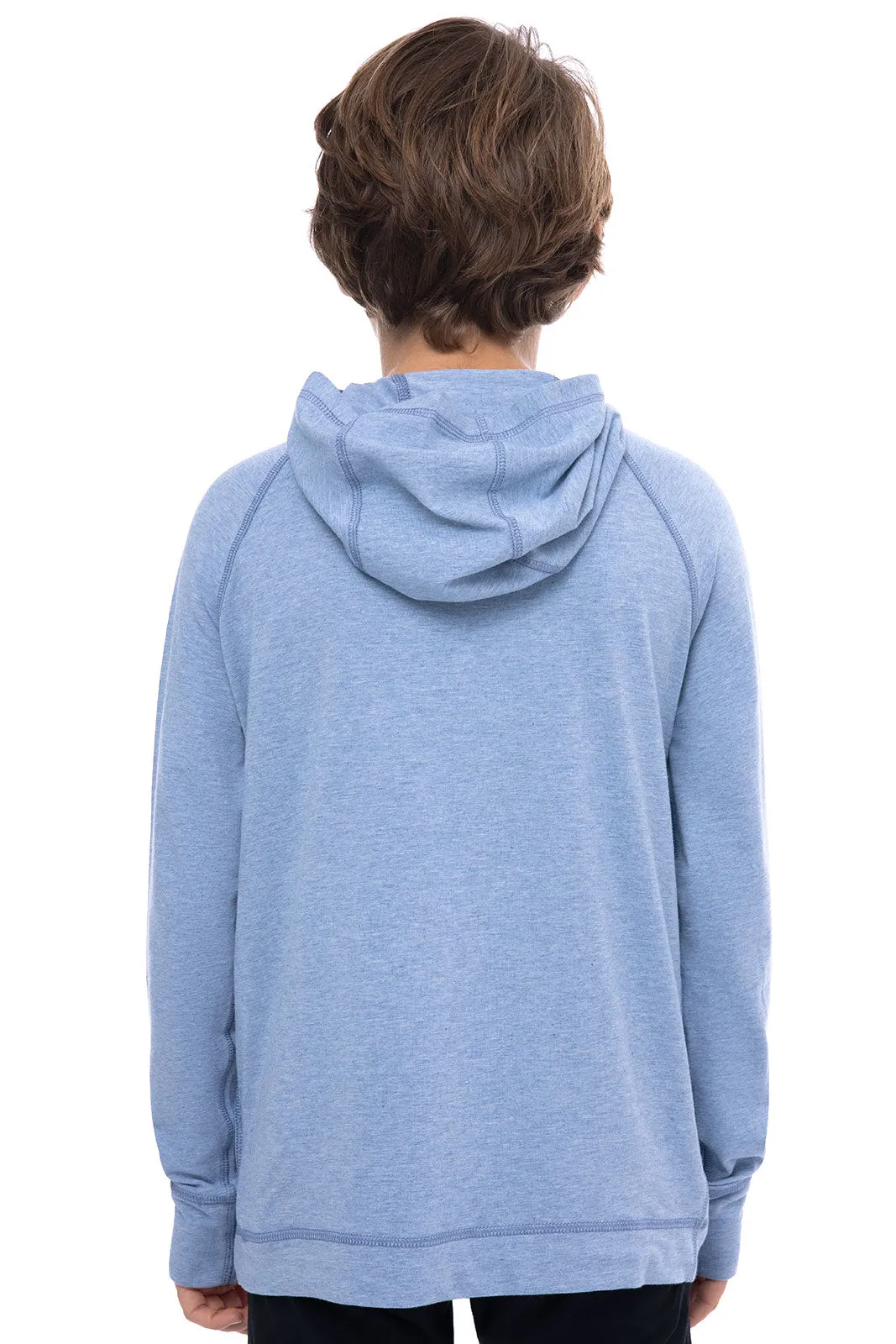 Kid's LumaLeo Hoodie | Light Blue Heather