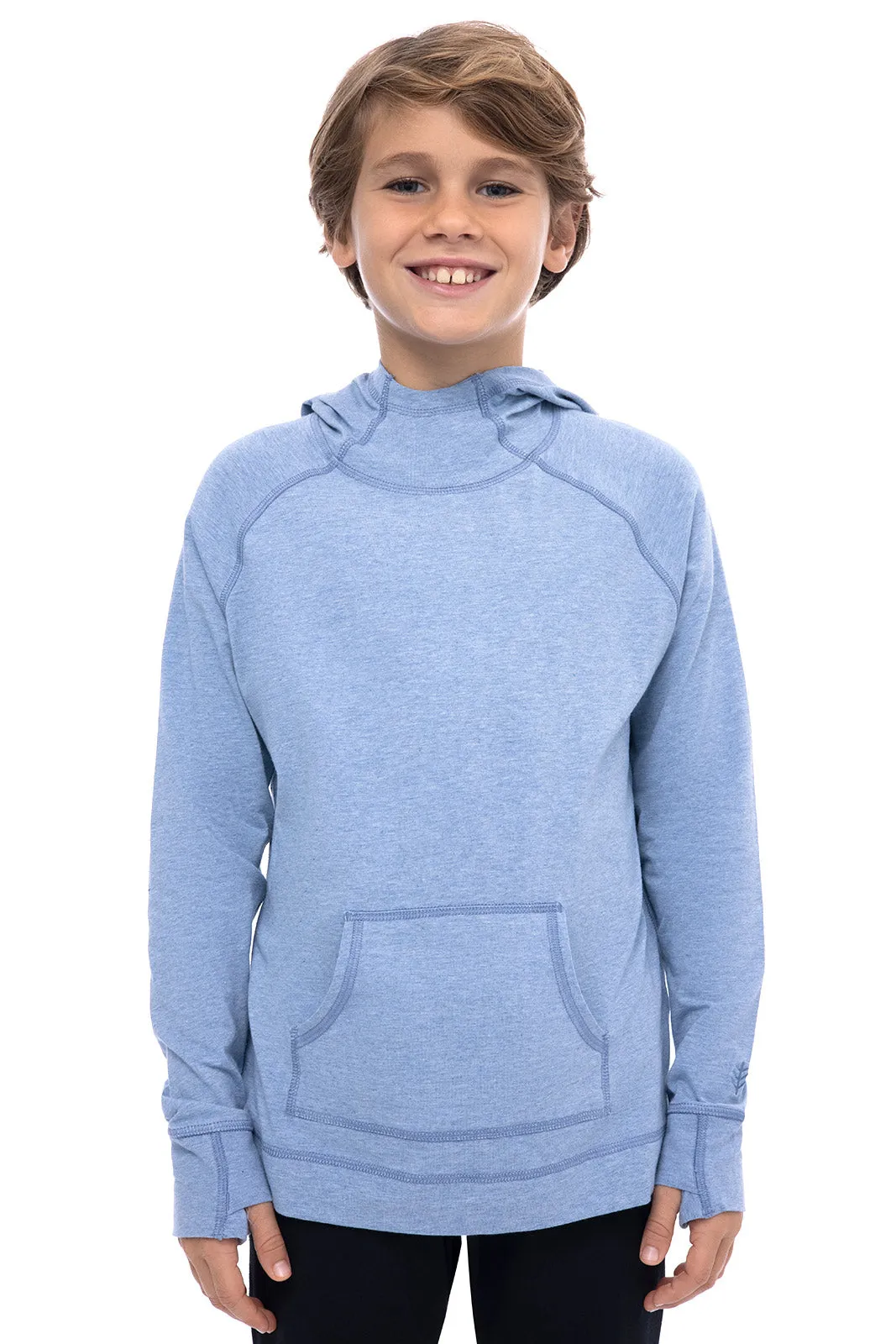 Kid's LumaLeo Hoodie | Light Blue Heather