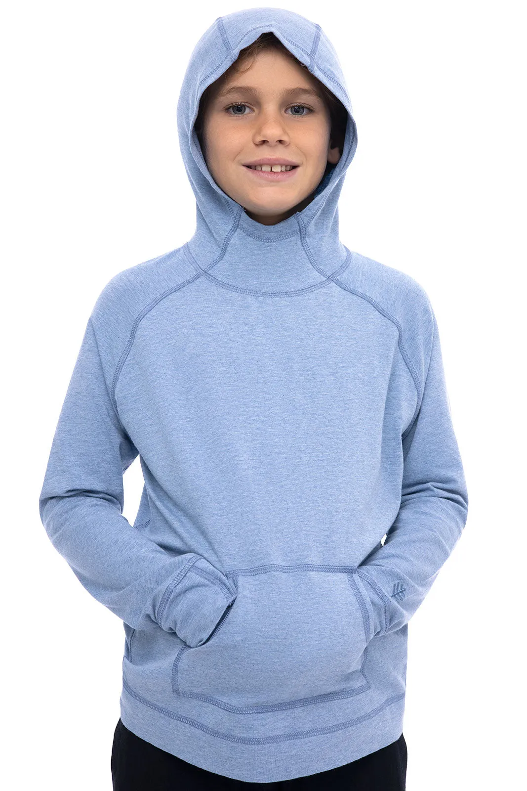 Kid's LumaLeo Hoodie | Light Blue Heather