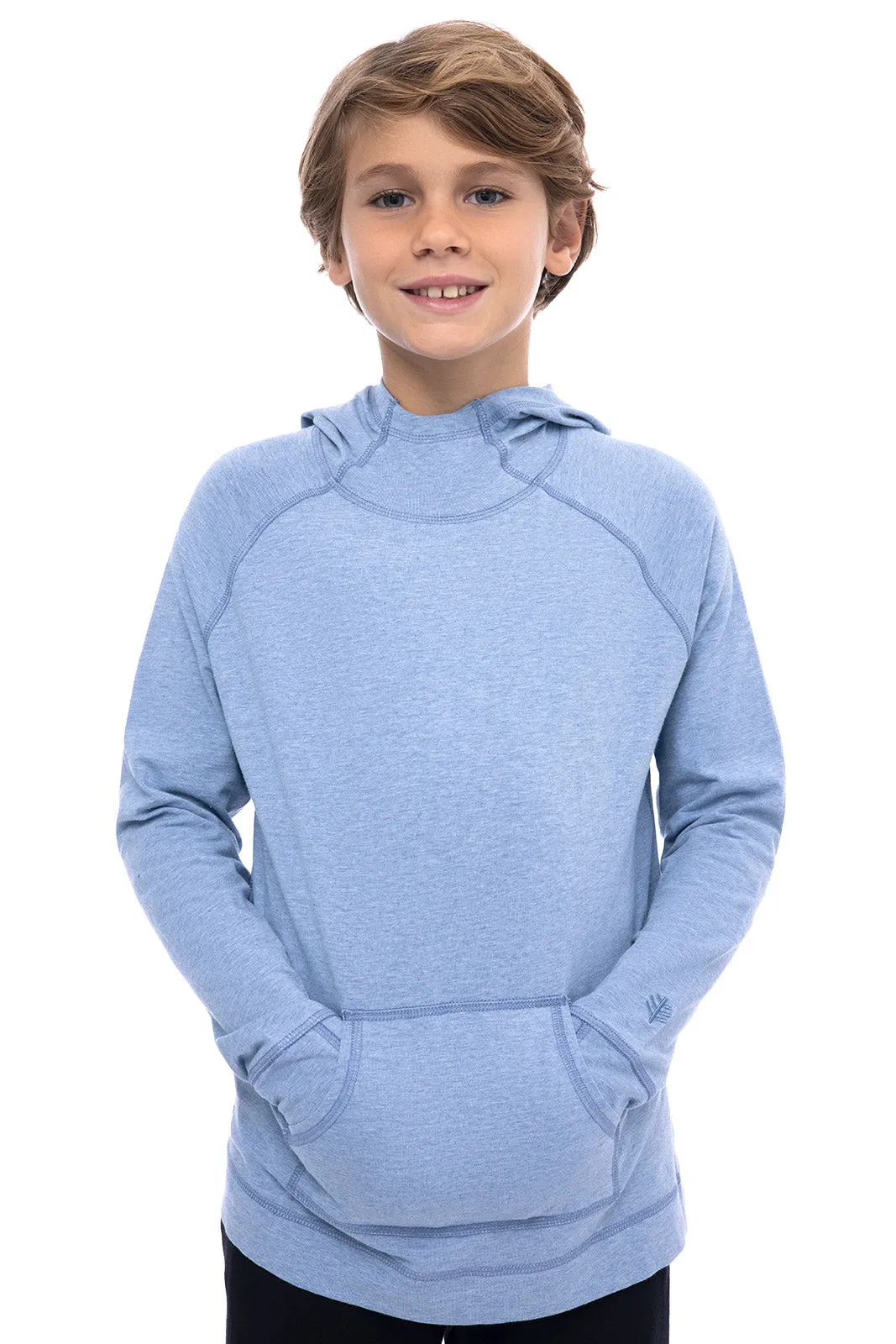 Kid's LumaLeo Hoodie | Light Blue Heather