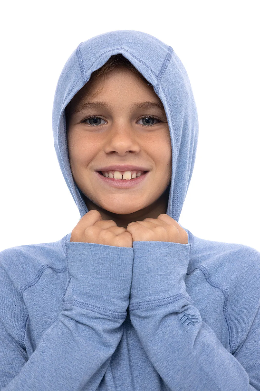 Kid's LumaLeo Hoodie | Light Blue Heather