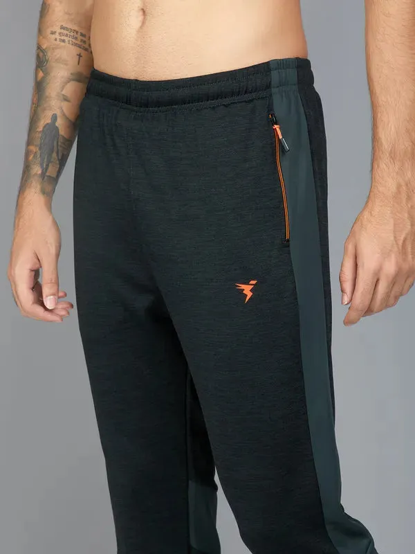 Men Colorblock Slim Fit Trackpants with TECHNO DRY