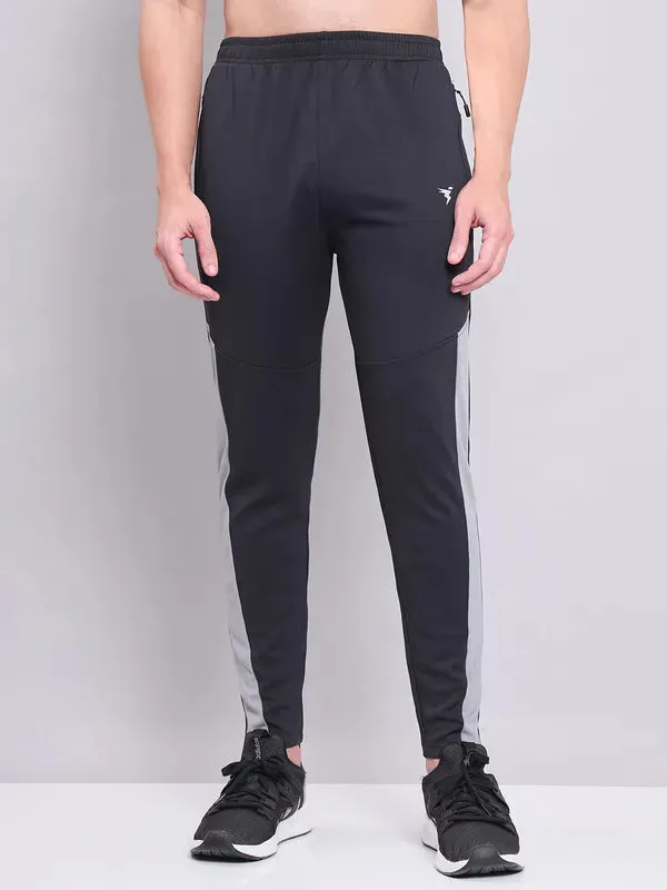 Men Colorblock Slim Fit Trackpants with TECHNO DRY