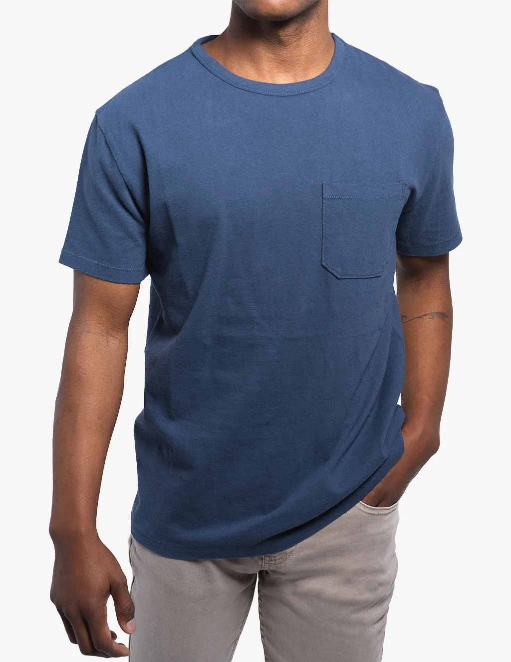 NAVY WASHED TEE