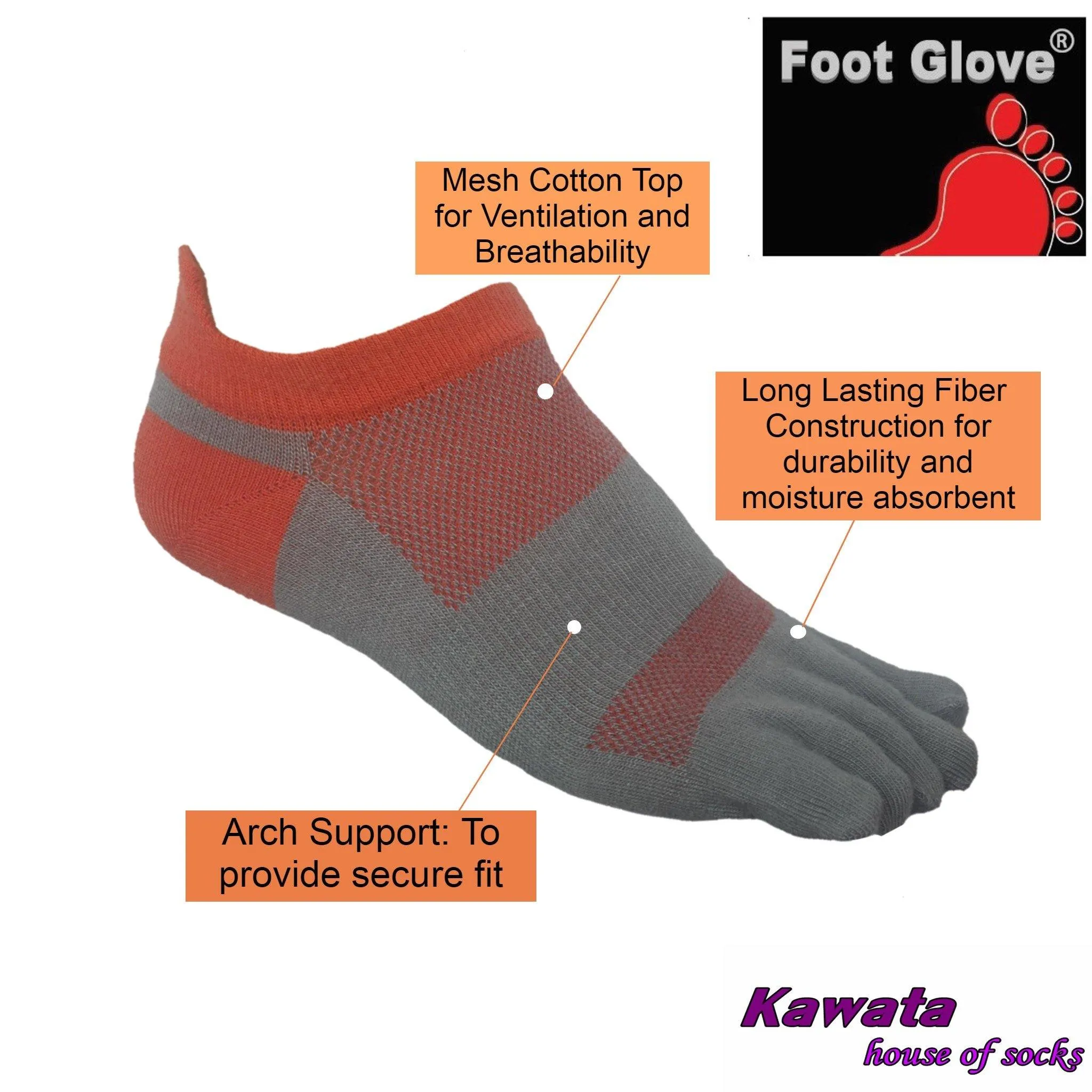 Sport Ankle Toe Socks