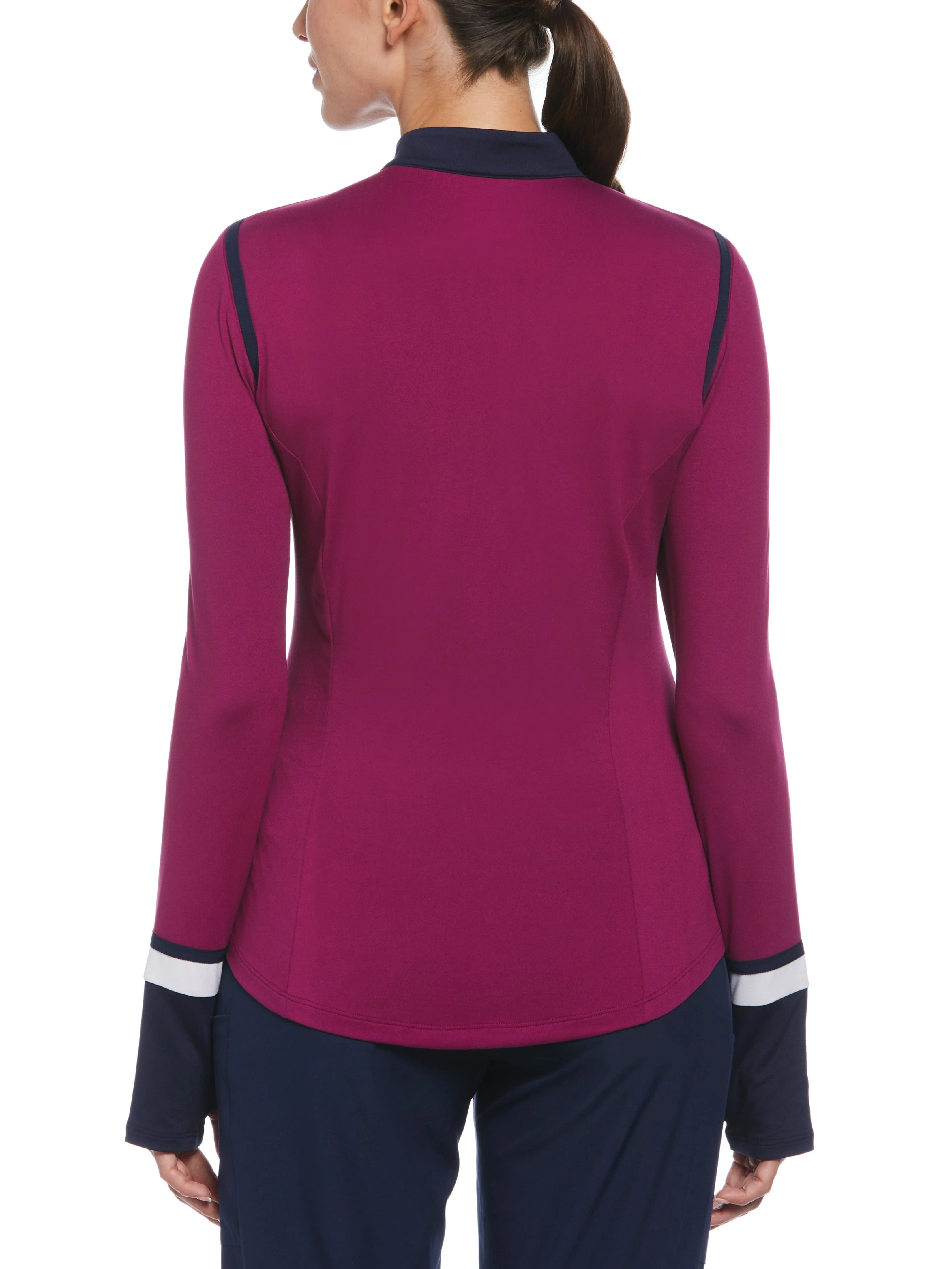 Women's Color Block 1/4 Zip Golf Shirt