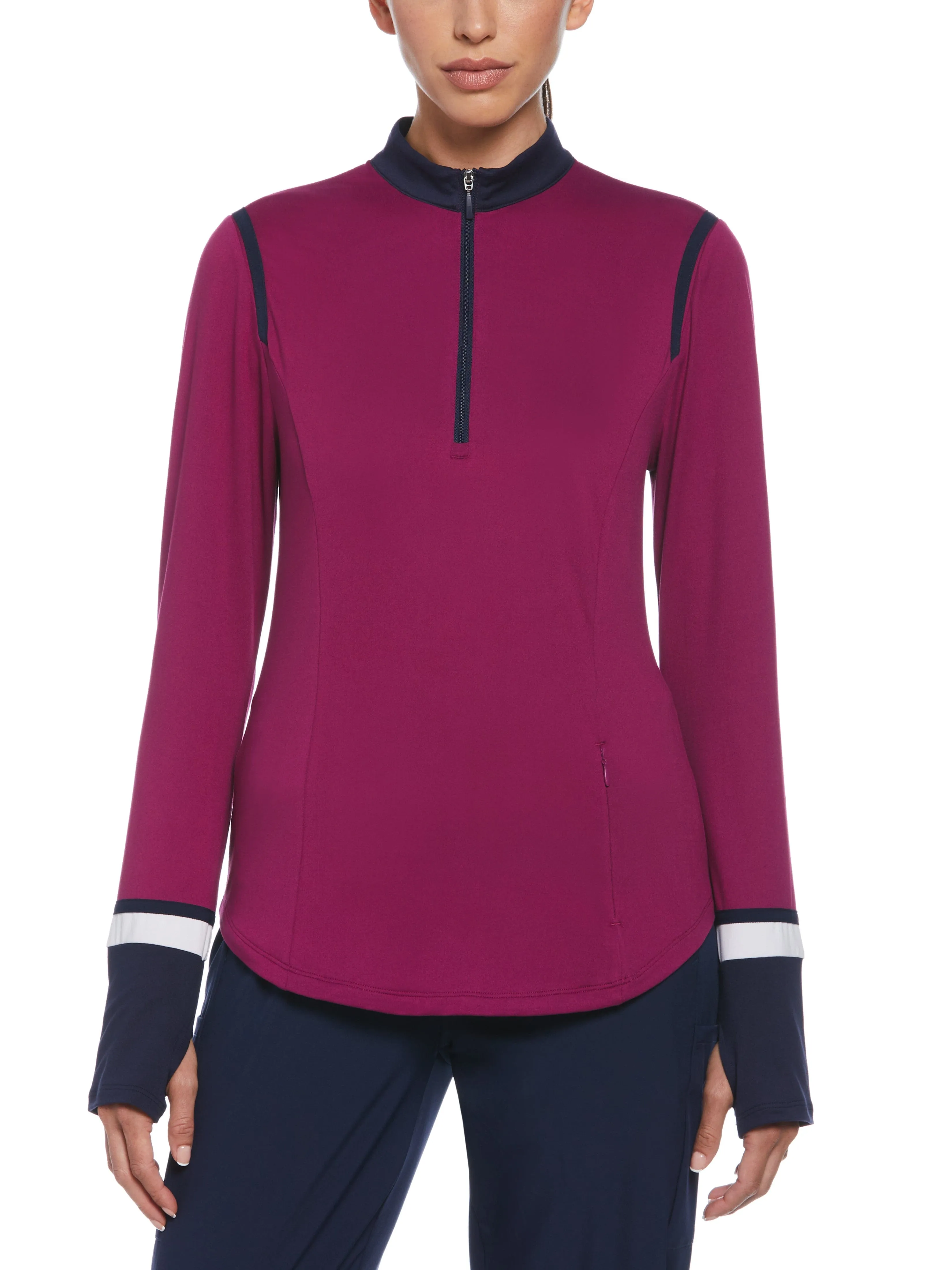 Women's Color Block 1/4 Zip Golf Shirt